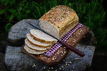 healthy eating with multigrain bread