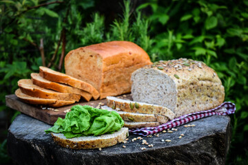 healthy eating with multigrain bread