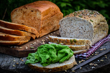 healthy eating with multigrain bread