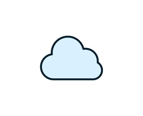 Cloud premium line icon. Simple high quality pictogram. Modern outline style icons. Stroke vector illustration on a white background. 