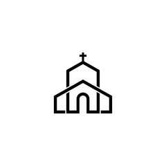 Church logo template vector icon illustration
