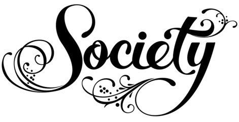 Society - custom calligraphy text