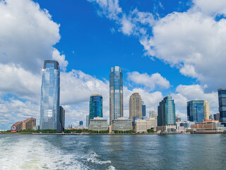 Sunny view of the Jersey City skyline