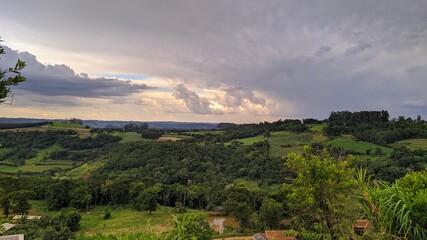 sunset in the mountains