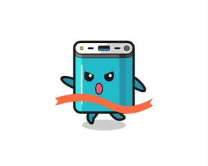 cute power bank illustration is reaching the finish