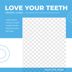 Dental teeth care sale discount poster social media post template modern minimalis style