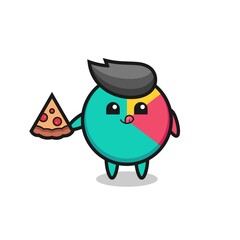 cute chart cartoon eating pizza