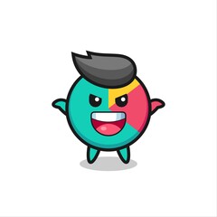 Obraz premium the illustration of cute chart doing scare gesture
