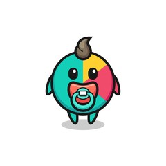 Obraz premium baby chart cartoon character with pacifier