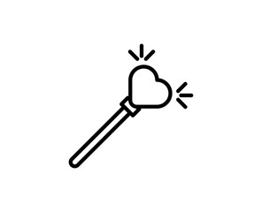 Magic wand line icon