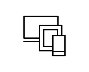 Mobile device line icon