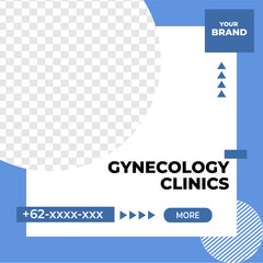 Health Clinic service sale discount poster social media post template modern minimalis style