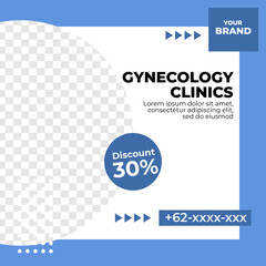 Health Clinic service sale discount poster social media post template modern minimalis style
