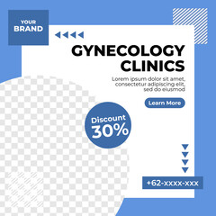Health Clinic service sale discount poster social media post template modern minimalis style