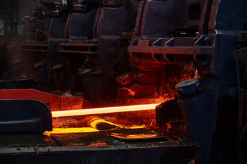 The process of rolling hot rolled steel in a rolling mill
