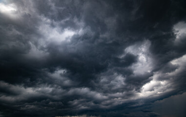 dark storm clouds with background,Dark clouds before a thunder-storm.