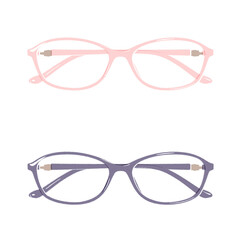 Illustration of eyeglass frame (white background, vector, cut out)
