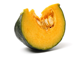 Green mini pumpkin isolated on the white background .