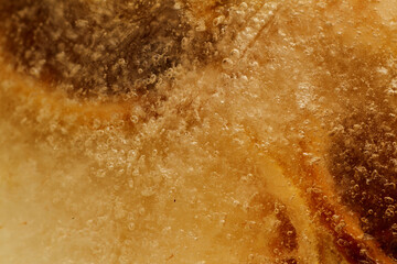 Macro of frozen iced lemon tea
