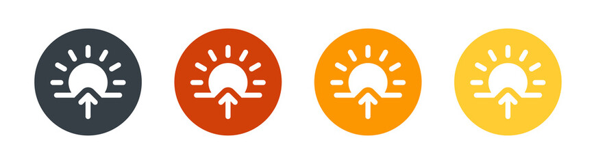 Sunrise vector icons. Morning symbol vector illustration