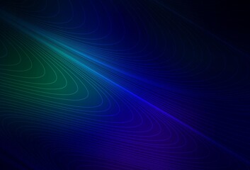 Dark Blue, Green vector background with stright stripes.