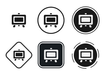 Fototapeta na wymiar easel icon set. Collection of high quality black outline logo for web site design and mobile dark mode apps. Vector illustration on a white background