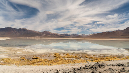 Landscape view in Bolivia close to White Lagoon