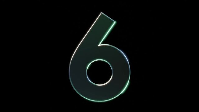 Countdown metal text effect from 10 to 0 3d illustration rendering , modern flat design, elegant, modern and minimalist. Countdown in 4K Resolution Video with black isolated background