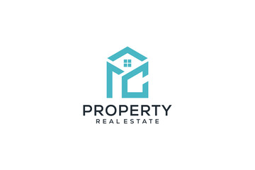 Letter C Real Estate Logo. Construction Architecture Building Logo Design Template Element