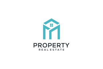 Fototapeta premium Letter N Real Estate Logo. Construction Architecture Building Logo Design Template Element