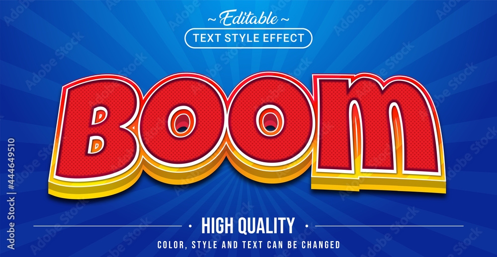 Leinwandbilder Editable Text Style Effect with Fun Colorful Text Element.