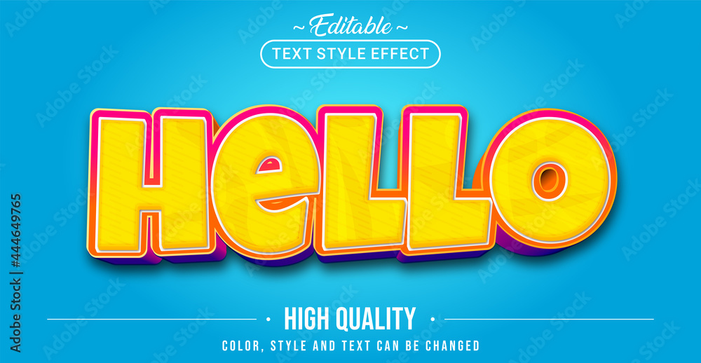 Poster Editable Text Style Effect with Fun Colorful Text Element.