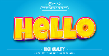 Editable Text Style Effect with Fun Colorful Text Element.