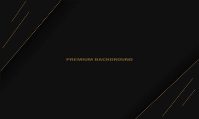 dark background with elegant golden abstract lines for cover, poster, banner