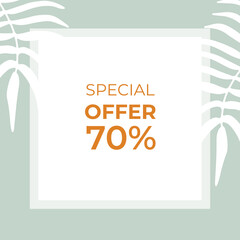 Obraz premium Hand drawn summer instagram posts or social media stories template. Can be use for floral wedding invitation, greeting card, banner, flier, business card and more