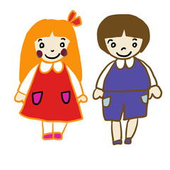 student with blond hair and brown hair 外国人の子供