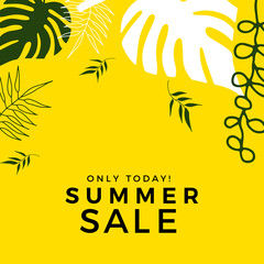 Hand drawn summer instagram posts or social media stories template. Can be use for floral wedding invitation, greeting card, banner, flier, business card and more