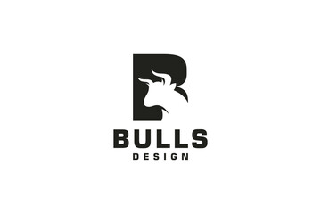 Letter B logo, Bull logo,head bull logo, monogram Logo Design Template Element