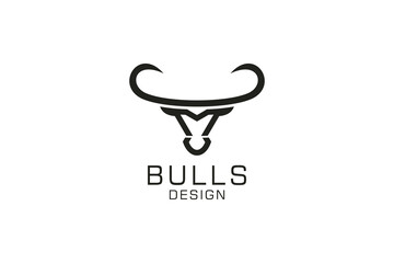 Letter M logo, Bull logo,head bull logo, monogram Logo Design Template Element