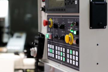 CNC control panel of modern metalworking machine