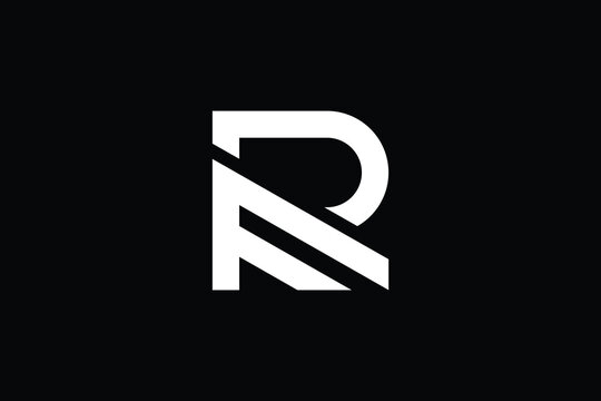 RF logo letter design on luxury background. FR logo monogram initials letter concept. RF icon logo design. FR elegant and Professional letter icon design on black background. R F FR RF