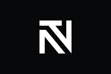 TN logo letter design on luxury background. NT logo monogram initials letter concept. TN icon logo design. NT elegant and Professional letter icon design on black background. T N NT TN