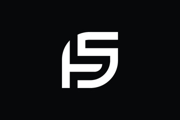 SH logo letter design on luxury background. HS logo monogram initials letter concept. SH icon logo design. HS elegant and Professional letter icon design on black background. H S SH HS