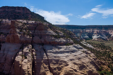 Panorama the Arizona desert scene aerial view a in Canyon National Park of mountains