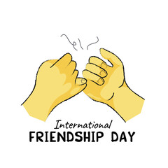 International Friendship Day with Pinky Promise Symbol