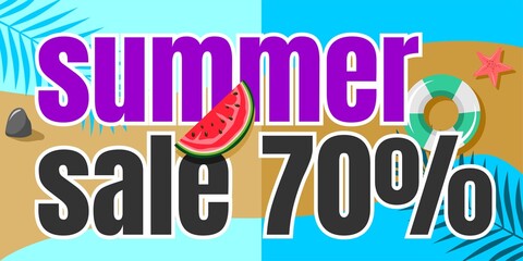 Abstract Summer Sale Background with funny colour . Vector Illustration EPS.