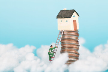 Miniature scenes imply high housing prices make it difficult