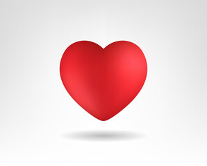 Beautiful realistic vector heart illustrations. 3D Style.