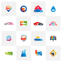 Set of Car logo vector template, Creative Car logo design concepts