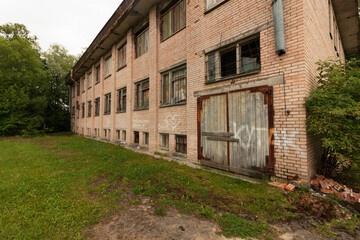 abandoned workshop building at the factory